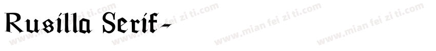 Rusilla Serif字体转换
